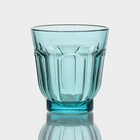 Стакан низкий стеклянный «Роман», 250 мл, цвет бирюзовый - Фото 1