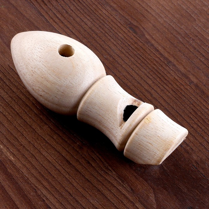 Музыкальная игрушка свисток «Деревянный свисток» 10,5 × 3,8 × 3,8 см - фото 1906337361