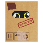 Тетрадь 48 листов в клетку с двойной обложкой, на скрепке, "Прятки", обложка 1 крафтовый картон с вырубкой, обложка 2 мелованная бумага, блок 60 г/м2 - фото 24643323