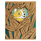 Тетрадь 48 листов в клетку с двойной обложкой, на скрепке, "Прятки", обложка 1 крафтовый картон с вырубкой, обложка 2 мелованная бумага, блок 60 г/м2 - фото 24643314