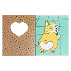 Тетрадь 48 листов в клетку с двойной обложкой, на скрепке, "Прятки", обложка 1 крафтовый картон с вырубкой, обложка 2 мелованная бумага, блок 60 г/м2 - фото 24643315