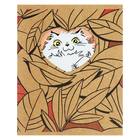 Тетрадь 48 листов в клетку с двойной обложкой, на скрепке, "Прятки", обложка 1 крафтовый картон с вырубкой, обложка 2 мелованная бумага, блок 60 г/м2 - фото 24643317