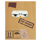 Тетрадь 48 листов в клетку с двойной обложкой, на скрепке, "Прятки", обложка 1 крафтовый картон с вырубкой, обложка 2 мелованная бумага, блок 60 г/м2 - фото 24643320