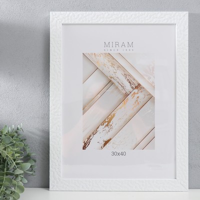 Фоторамка пластик "МИРАМ" 30х40 см, 651660-15, (пластиковый экран)