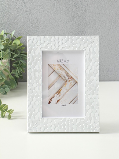 Фоторамка для фото 10×15 см «МИРАМ», пластик, (пластиковый экран)