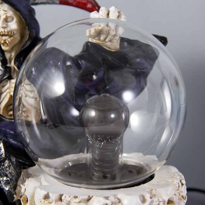 Плазменный шар "Скелет" бело-серый 21х12,5х23 см RISALUX - фото 1888668640