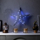 Светодиодная фигура «Серебристая звезда» 40 см, металл, батарейки ААх2 (не в комплекте), свечение белое - фото 7011484