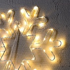Светодиодная фигура «Снежинка», 26.5x30 см, 60 LED, ААх3 (не в компл.), Т/БЕЛЫЙ - фото 809676030