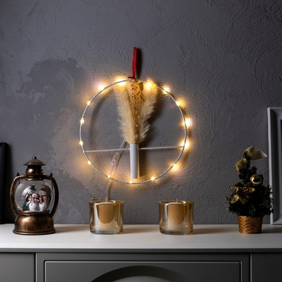 Светодиодная фигура «Осенний декор» 30 см, металл, от батареек ААх3, свечение тёплое белое