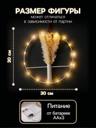 Светодиодная фигура «Осенний декор» 30 см, металл, от батареек ААх3, свечение тёплое белое - Фото 2
