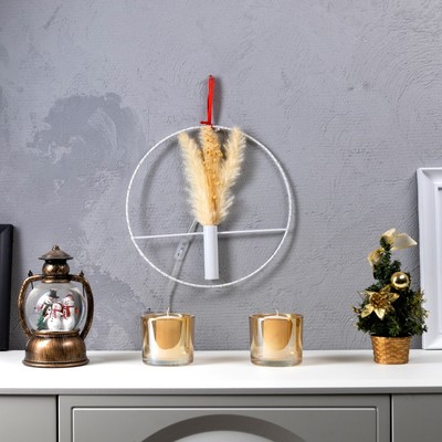 Светодиодная фигура «Осенний декор» 30 см, металл, от батареек ААх3, свечение тёплое белое