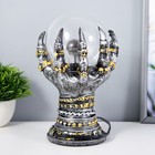 Плазменный шар «Ручища» серый 14×14×22 см RISALUX - Фото 4