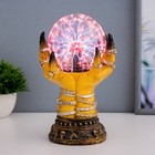 Плазменный шар "Когти" бежевый 14х14х22 см RISALUX - Фото 1