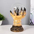 Плазменный шар "Когти" бежевый 14х14х22 см RISALUX - Фото 3