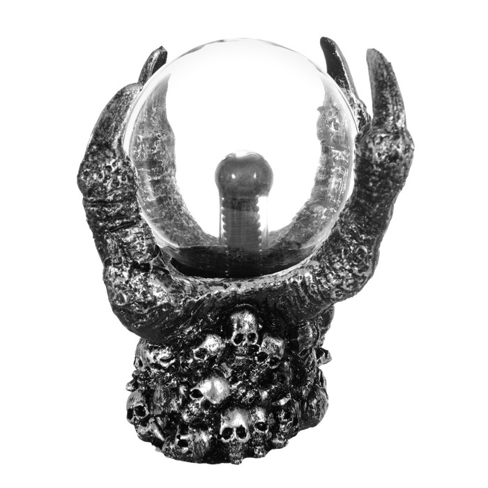 Плазменый шар "Рука ада" серый 12х12х18 см - фото 1907785278