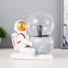 Плазменный шар "На луне" белый 14х10х19 см RISALUX - фото 9605456