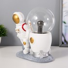 Плазменный шар "На марсе" белый 14х10х19 см RISALUX - фото 22414867