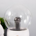 Плазменный шар "На марсе" белый 14х10х19 см RISALUX - фото 22414874