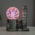 Плазменный шар "Пизанская башня" серый 14х10х16 см RISALUX - фото 22414889