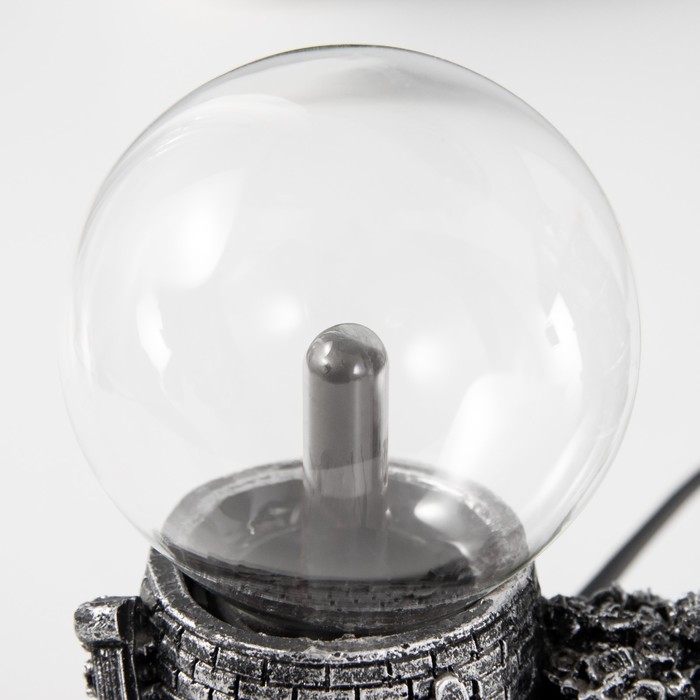 Плазменный шар "Пизанская башня" серый 14х10х16 см RISALUX - фото 1928236356