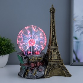 Плазменый шар "Париж" золото 15х10х24 см