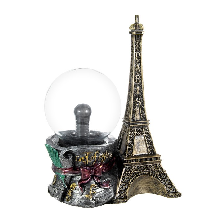 Плазменный шар "Париж" золото 15х10х24 см RISALUX - фото 1909247494