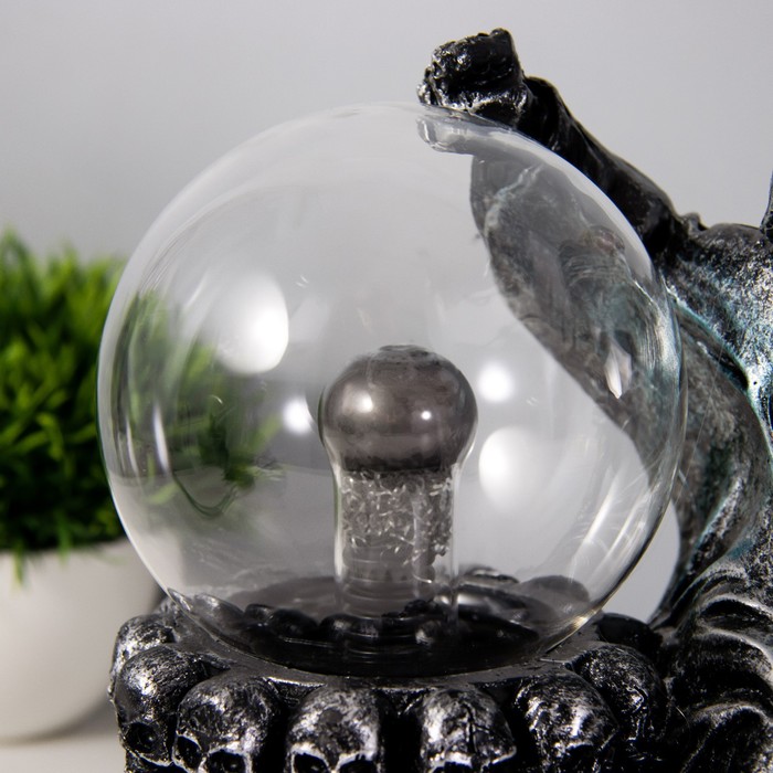 Плазменный шар "Катикула" серый 20х12х23 см RISALUX - фото 1888668952