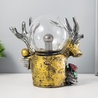 Плазменный шар «Олень» серый 20×12×23 см RISALUX - Фото 5