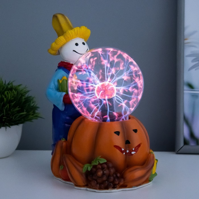 Плазменный шар Хэллоуин цветной 15х17х22 см RISALUX
