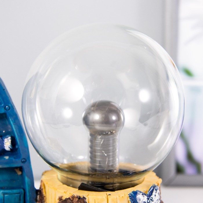 Плазменный шар "Побережье" синий 15х9х18 см RISALUX - фото 1907785485