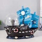 Плазменный шар "Корабль" синий 25х10х22 см RISALUX - Фото 2
