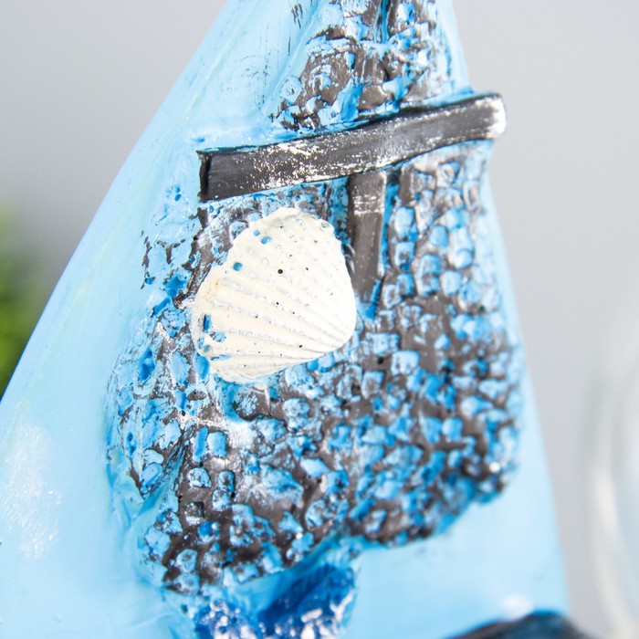 Плазменный шар "Парусник" синий 25х10х22 см RISALUX - фото 1890150517