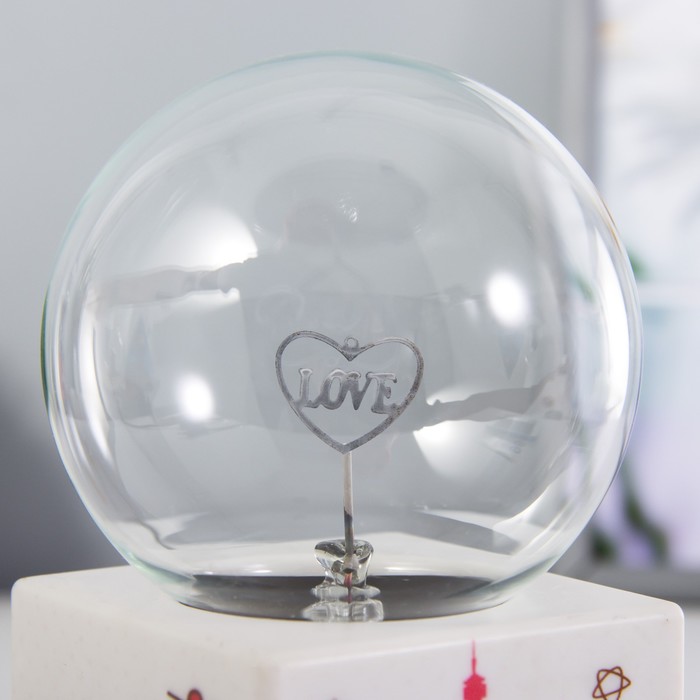 Плазменный шар "Влюбленнойсть" цветной 8,5х8,5х17 см RISALUX - фото 1907785542