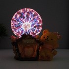 Плазменный шар "Мишка" цветной 14х12х17 см RISALUX - Фото 3