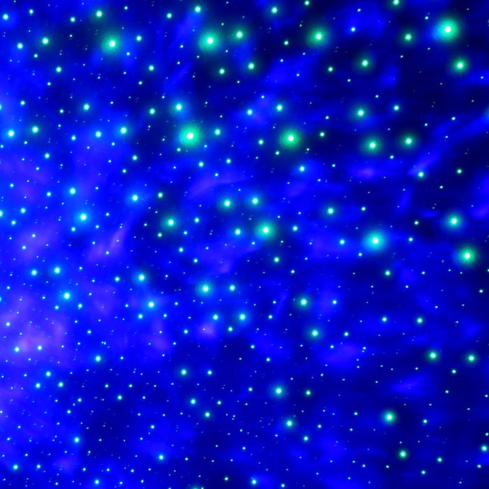 Световой прибор «Звёздное небо» 19 см, динамик, свечение RGB, пульт ДУ, 5 В, чёрный - фото 1881280547