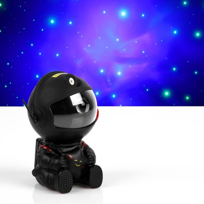 Световой прибор «Космонавт со звездой» 13 см, свечение RGB, пульт ДУ, 5 В, чёрный