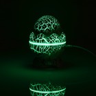 Световой прибор «Яйцо динозавра» 10 см, динамик, съёмная полусфера, свечение RGB, пульт ДУ, USB, белый - Фото 11