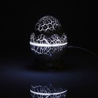 Световой прибор «Яйцо динозавра» 10 см, динамик, съёмная полусфера, свечение RGB, пульт ДУ, USB, белый - Фото 13