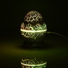 Световой прибор «Яйцо динозавра» 10 см, динамик, съёмная полусфера, свечение RGB, пульт ДУ, USB, белый - Фото 14