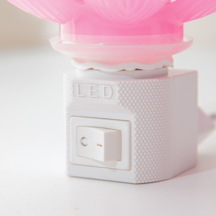 Ночник "Розовый цветок" LED 8х8х12 см