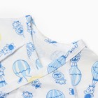 Распашонка на кнопках, цвет синий/воздушный шар, рост 62 см - фото 39441198