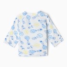 Распашонка на кнопках, цвет синий/воздушный шар, рост 62 см - фото 39441202