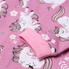 Комбинезон "Единорог", цвет розовый, рост 62 см - фото 50979019