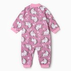 Комбинезон "Единорог", цвет розовый, рост 62 см - фото 50979021