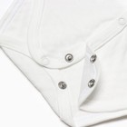 Боди с коротким рукавом цвет молочный, ажур, рост 62 см - фото 27102305