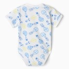 Боди с коротким рукавом "Воздушный шар", цвет синий, рост 62 см - фото 25276280