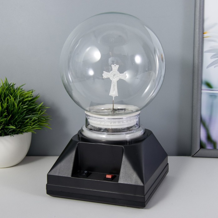 Плазменный шар музыкальный "Аникит" LED черный 12х12х21 см RISALUX - фото 1907785728
