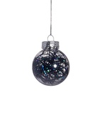 Ёлочные игрушки «Зимняя музыка», шары новогодние, набор d=6 см, 12 шт., узор, синий - фото 8082407