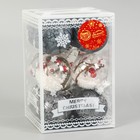 Ёлочные игрушки «Зимняя музыка», шары новогодние, d=6 см, набор 12 шт., ягодки, серый - Фото 2