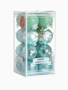 Ёлочные игрушки «Мелодия», шары новогодние, d=6 см, набор 16 шт., узор треск, зелёный 9510638